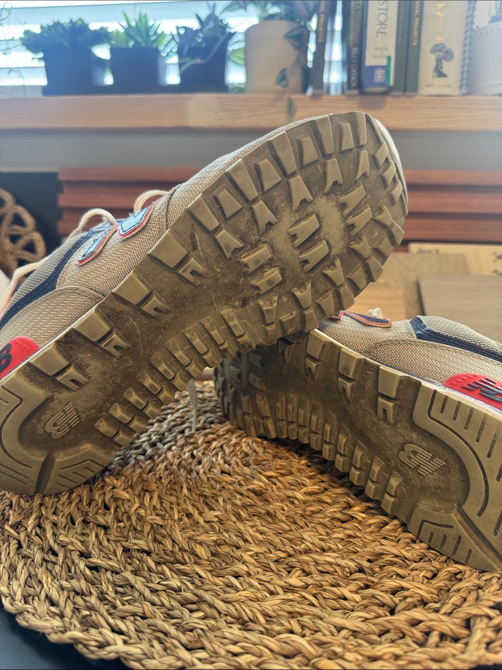 Sooo handsome New Balance Men's 574 Sneakers in Gray with Navy & Red Highlights - Picture 6 of 6